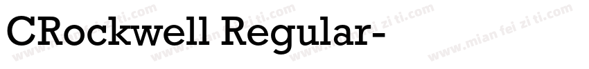 CRockwell Regular字体转换